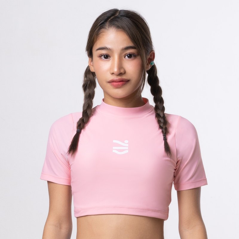 PINK CROP TEE - 女泳衣/比基尼 - 其他材質 
