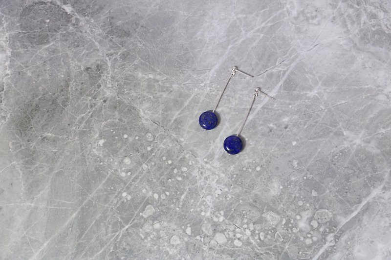 Origin Series Lapis Lazuli Pendulum Earrings - Earrings & Clip-ons - Other Metals 