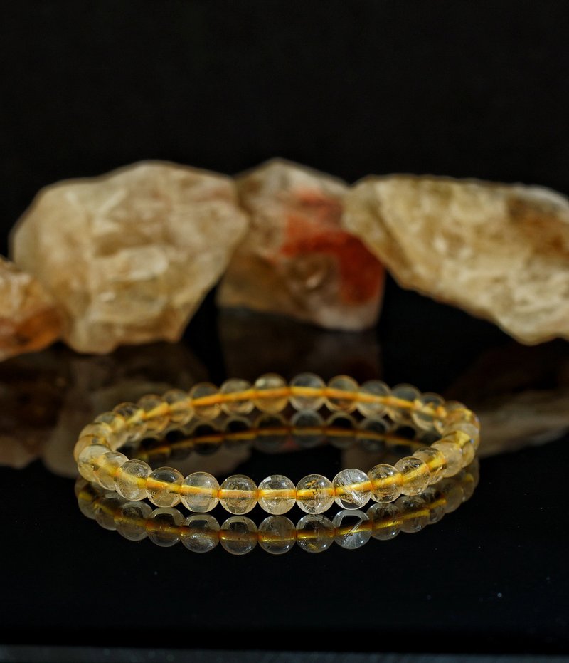 入門級黃水晶 6mm 手鍊 ( Citrine 6mm Bracelet ) - 手鍊/手環 - 水晶 
