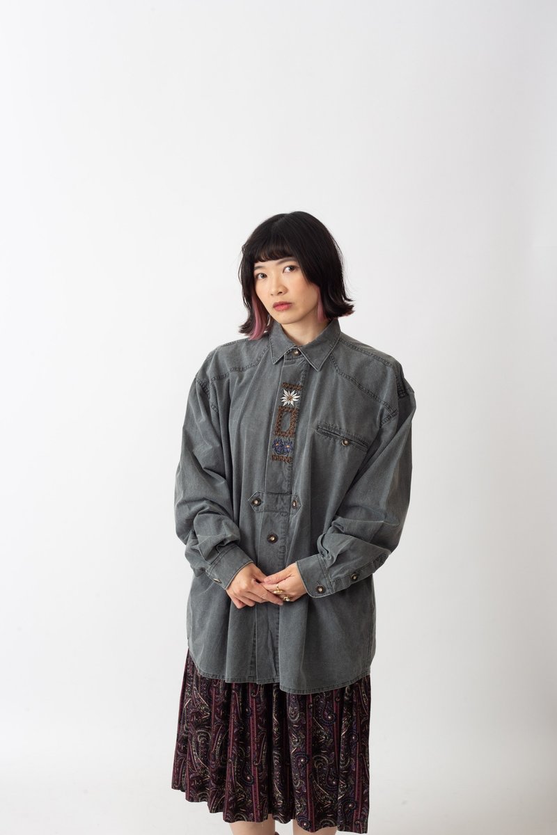 提洛爾襯衫.Tyrolean Shirt【初戀販賣所】Vintage.A1021 - 女襯衫 - 棉．麻 