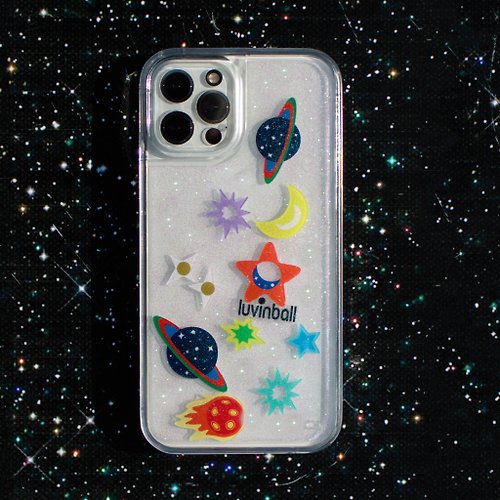 luvinball Universe Glitter iPhone case