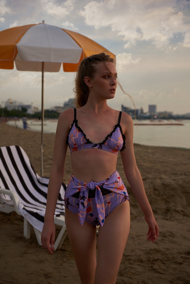 Aprilpoolday Swimwear / CAPSULE HOPELAND / Cosmos / L (high waist) - 女泳衣/比基尼 - 其他材質 紫色