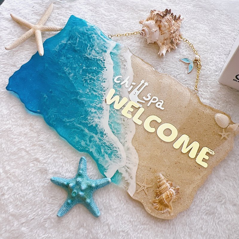 Ocean style image signage design - Posters - Resin Blue