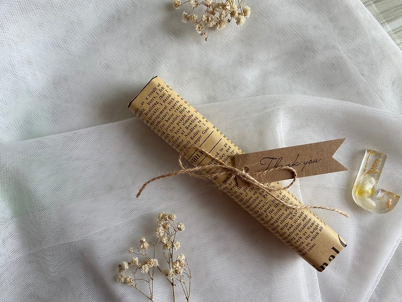 Preserved flower/seed pen area|Additional purchase|English letter printing|Wenqing style packaging|Replacement pen refill - Storage & Gift Boxes - Paper Khaki