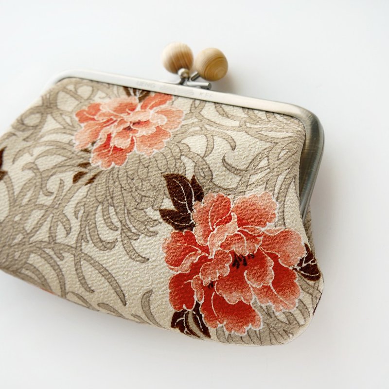 牡丹亭   檀木珠口金包  子母包 / 零錢包 【台灣製造】 - 零錢包/小錢包 - 其他金屬 卡其色