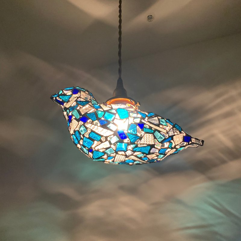 ジュエルナイト 夜界の鳥 サファイア  ガラス Bay View - 照明・ランプ - ガラス ブルー