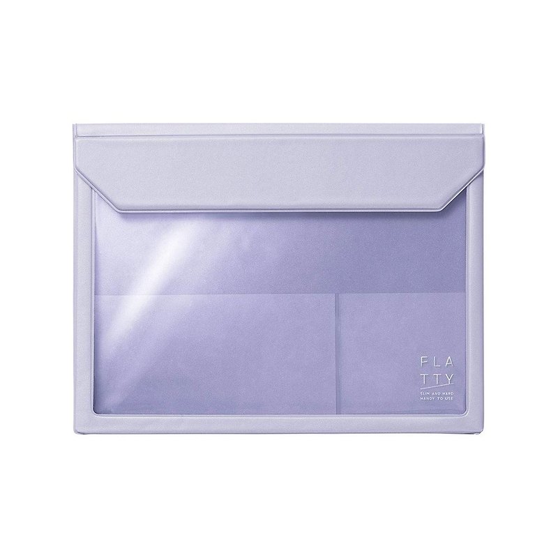 [KING JIM] FLATTY Multipurpose Storage Bag Lavender Purple A5 - Folders & Binders - Plastic Purple