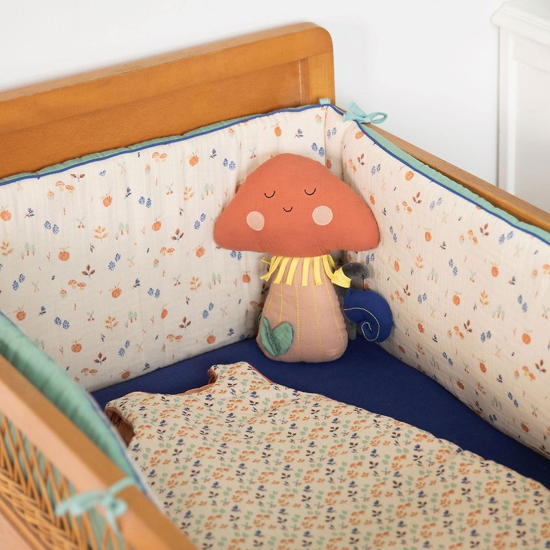 法國 Moulin Roty 樹果系列嬰兒床圍(OEKO-TEX認證有機棉) - 嬰兒床墊/睡袋/枕頭 - 棉．麻 多色