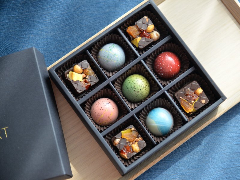 玩味系列。9入手製Bonbon巧克力禮盒 - 巧克力 - 新鮮食材 