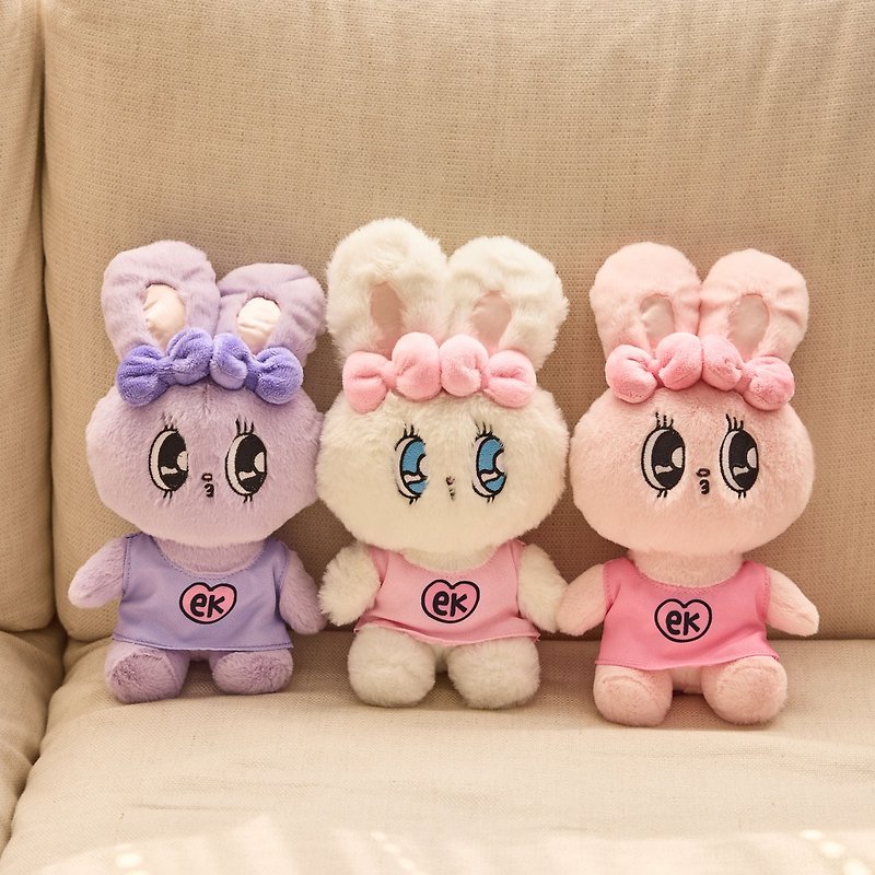 [Esther Bunny] Sitting plush doll plush doll 15cm, 3 styles in total - Stuffed Dolls & Figurines - Polyester Pink