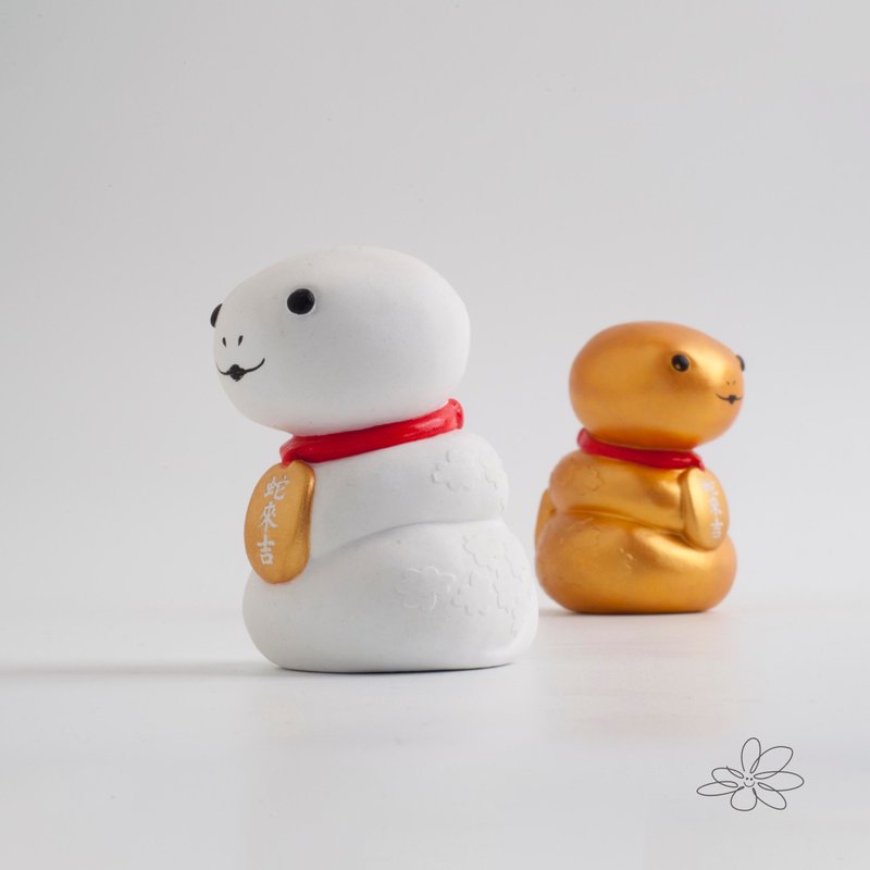 |woohuang | 水泥材質 | 蛇年蛇來吉三吋吉蛇 - 玩偶/公仔 - 水泥 金色