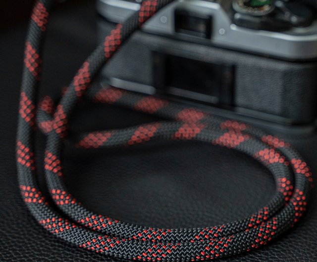 Rope Camera Strap Handmade Black 9mm CSC 