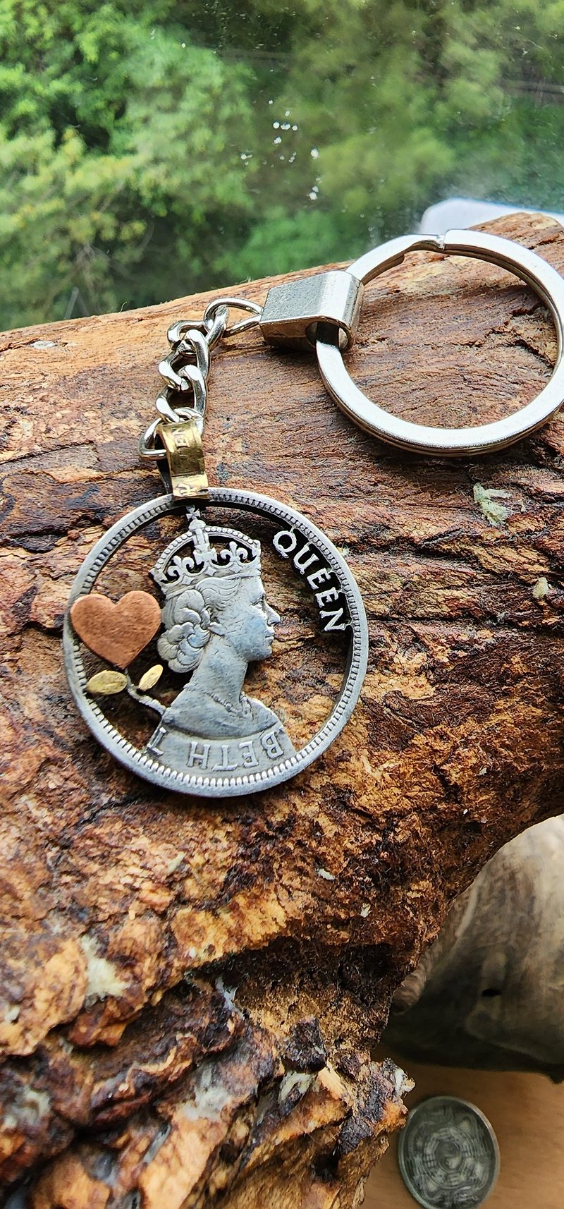 โลหะ สร้อยคอ สีเงิน - Mother's Day coin art (neck chain/key chain)