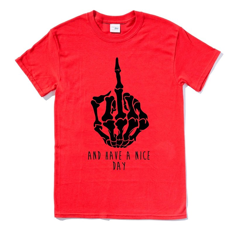 AND HAVE A NICE DAY red t-shirt - Men's T-Shirts & Tops - Cotton & Hemp Red