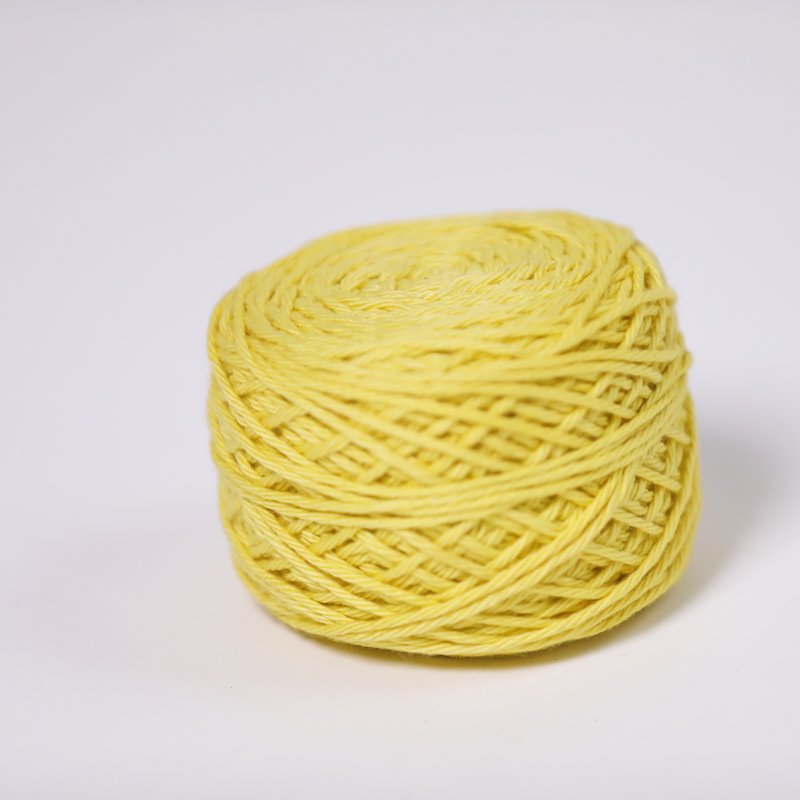 手紡 コットン 糸-きいろ-フェアトレード - 編み物/刺繍/羊毛フェルト/裁縫 - コットン・麻 イエロー