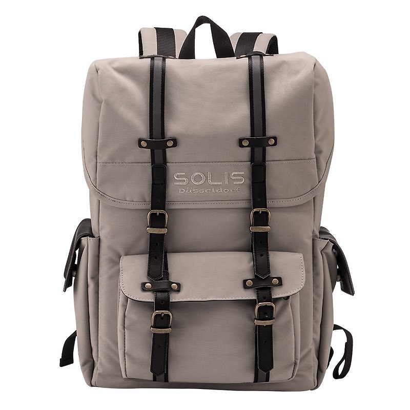 SOLIS 步行者系列方型攝影電腦後背包(山羊灰) - 相機袋 - 聚酯纖維 