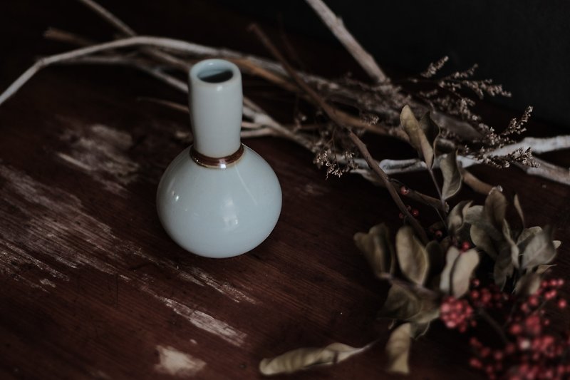 花器 l 煙青釉 花瓶 - 花瓶/陶器 - 陶 綠色