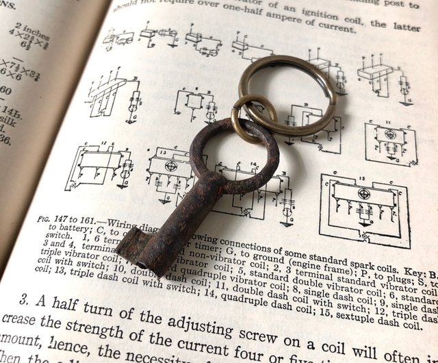 Vintage Japanese antique key remake key ring - Shop Loop Vintage Keychains  - Pinkoi