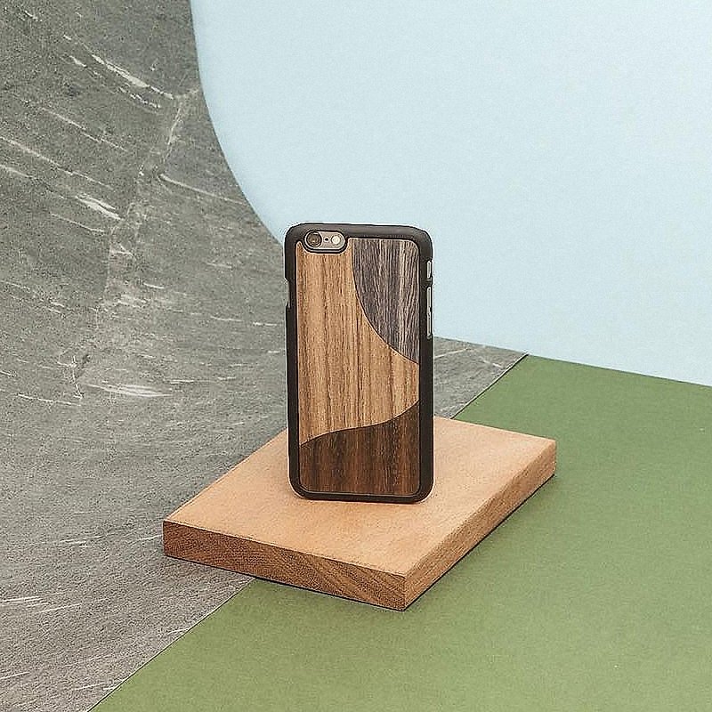 WOOD'D Phone Case - Inlay Walnut - เคส/ซองมือถือ - ไม้ สีนำ้ตาล