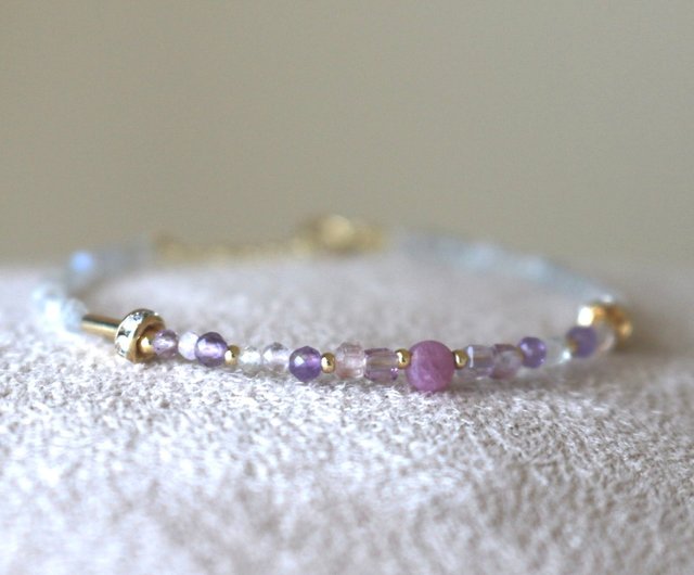 ブレスレット ルビーパープル天然石 - 良品 - - ショップ Hand in Hand