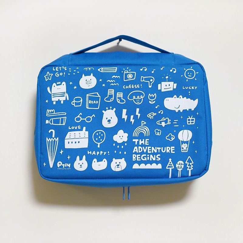 Easy to use storage bag _ blue - กระเป๋าเครื่องสำอาง - เส้นใยสังเคราะห์ สีน้ำเงิน