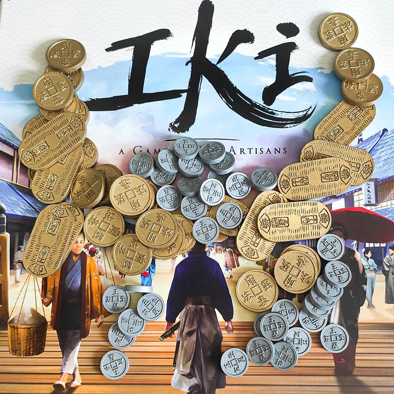 Deluxe Coins Tokens compatible with IKI board game - บอร์ดเกม - วัสดุอื่นๆ 