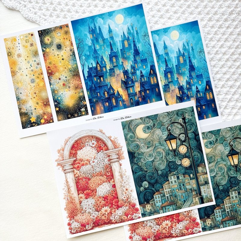 Z433 - a variety of background - 貼紙 - 紙 