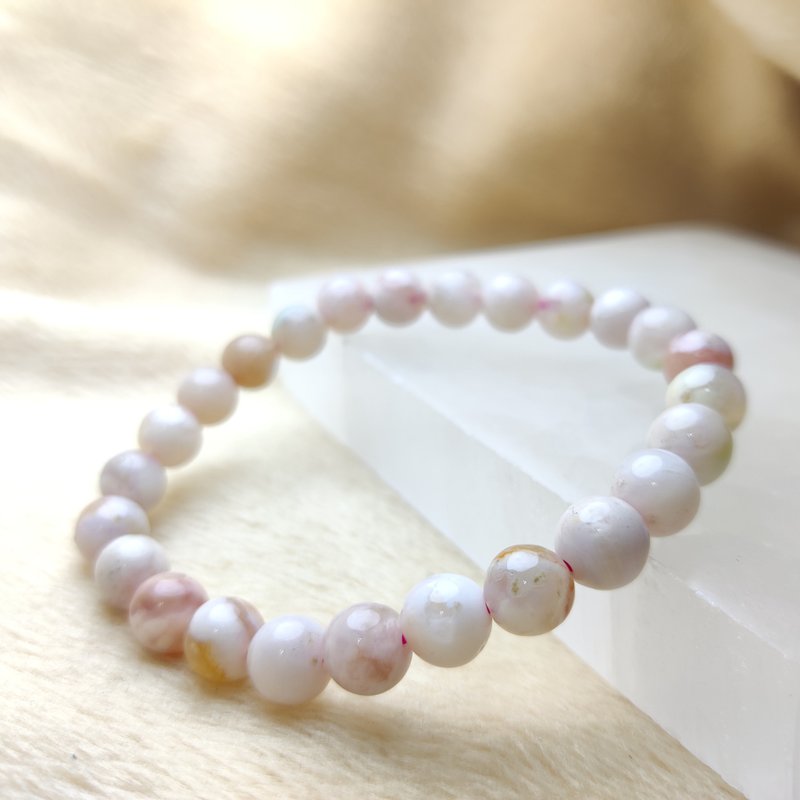 【訂製品】 櫻花瑪瑙 Sakura Agate 天然水晶 手串 - 手鍊/手環 - 水晶 