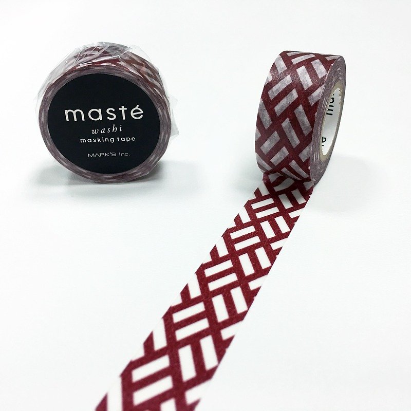 maste and paper tape Overseas Limited -Multi wind [two of the word - burgundy (MST-MKT204-BD)] - มาสกิ้งเทป - กระดาษ สีแดง