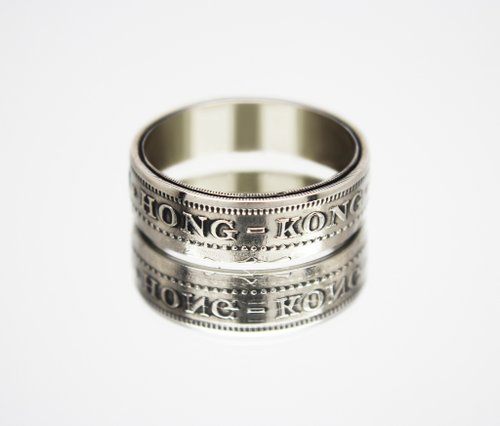 CoinsRingsUkraine Hong Kong Coin Ring 50 cents 1951 hong kong ring coin rings for men coin ring