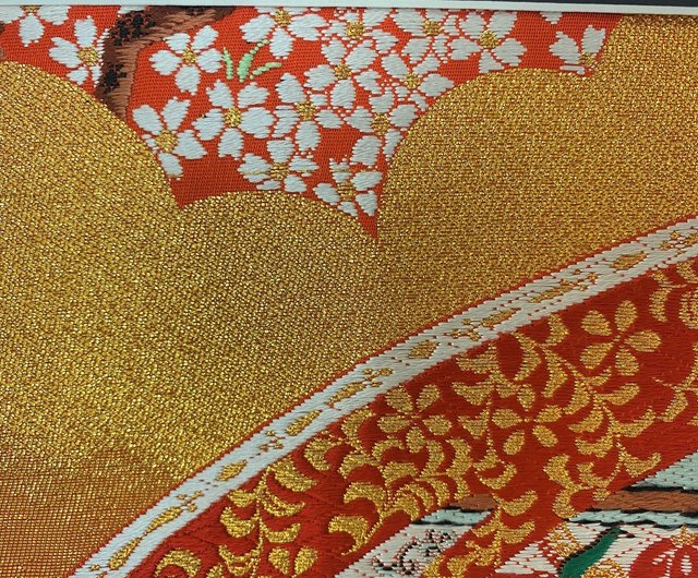 色打掛からつくるきものアート vintage fabric 末広 和モダン
