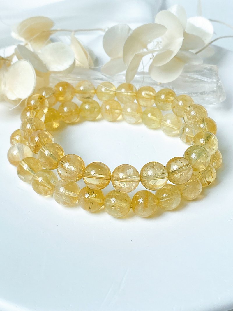 Blue Needle Citrine Bracelet||Blue Needle Crystal/Crystal/Bracelet/Bracelet - สร้อยข้อมือ - คริสตัล สีเหลือง