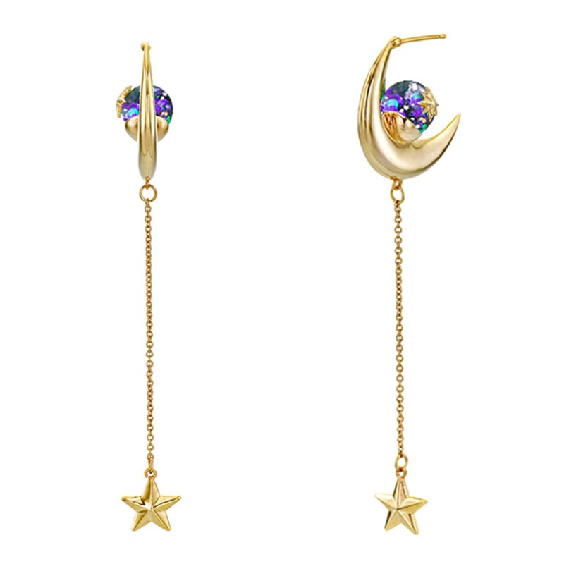 New Moon Snoeball Earrings (sailor Mars) - ต่างหู - แก้ว 