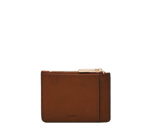 FOSSIL Vada Leather Zipper Card Holder-Brown SL8278200