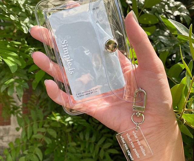 plastic card holder keychain