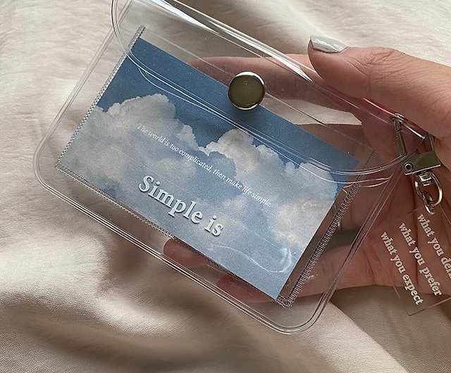 Simple is 3W transparent card holder with free charm - Shop Simple