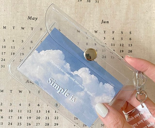 Simple is 3W transparent card holder with free charm - Shop Simple