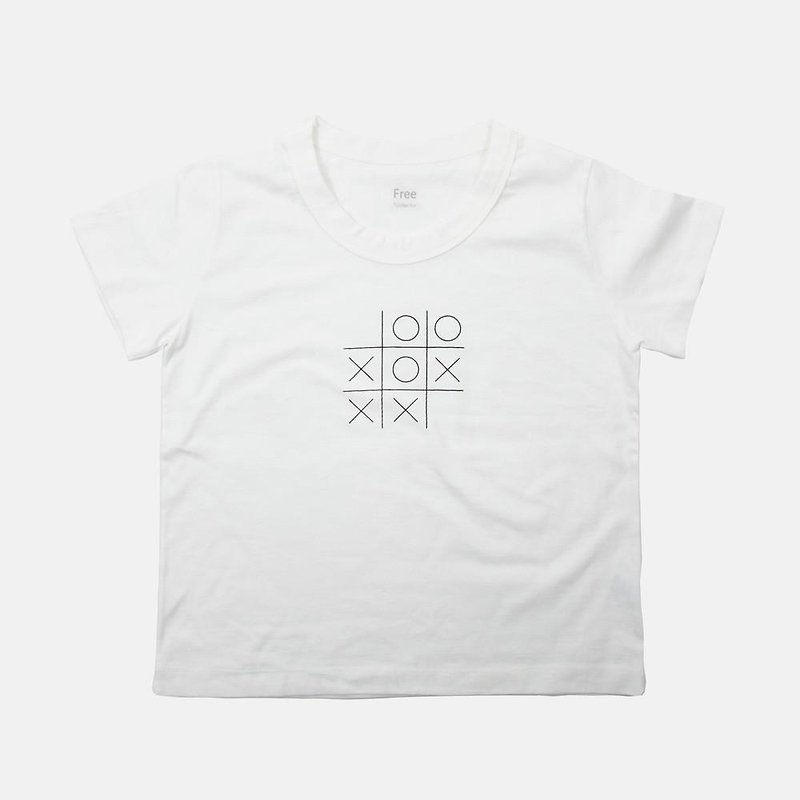 マルバツゲーム プリントTシャツ　レディースフリーサイズ　Tcollector - 女裝 上衣 - 棉．麻 白色