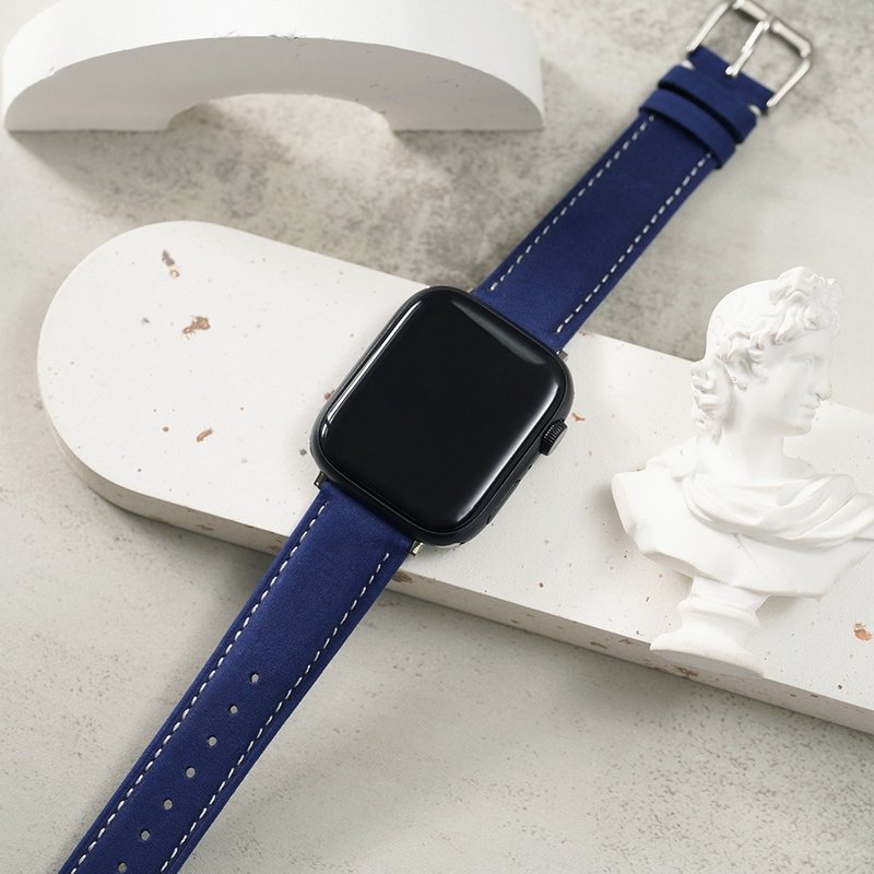 Apple watch - [Classic Matte Custom Color] Stitched Genuine Leather Apple Watch Strap - Watchbands - Genuine Leather 