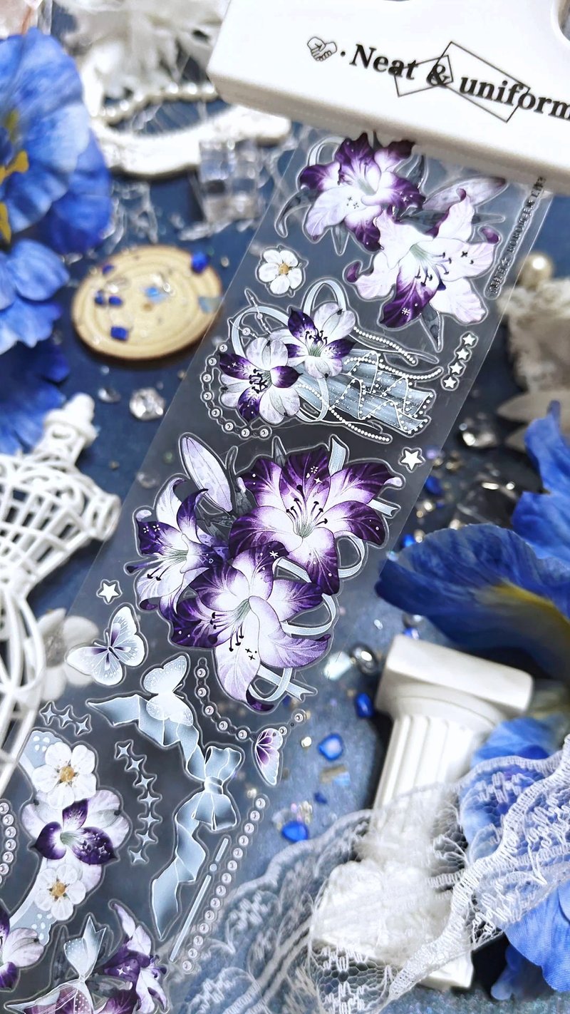 薄暮百合 PET 紙膠帶 切膜 5米卷 - 紙膠帶/和紙/PET - 其他材質 多色