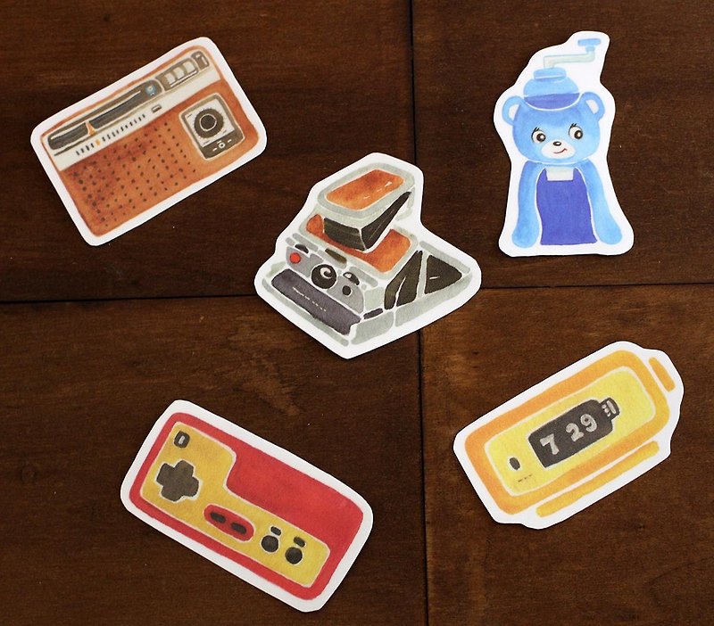 Old material color version of the waterproof stickers - Stickers - Paper Multicolor