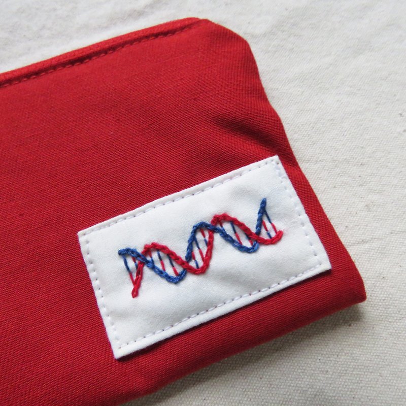 Deoxyribonucleic acid DNA window bag / genetic biology - Coin Purses - Other Materials Red