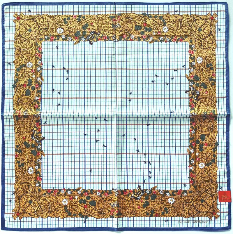 Vivienne Westwood Vintage Handkerchief Ants 18 x 18 inches Luxury Punk. - 手帕 - 棉．麻 金色