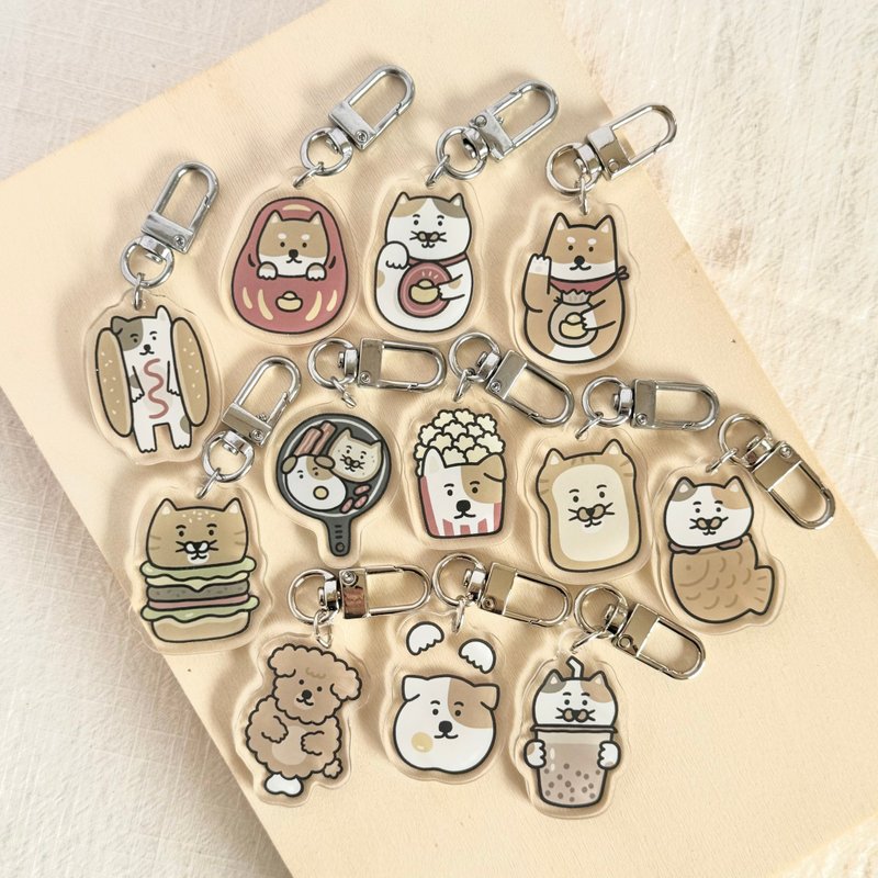 Cute double-sided clear Acrylic pendant - Charms - Waterproof Material 