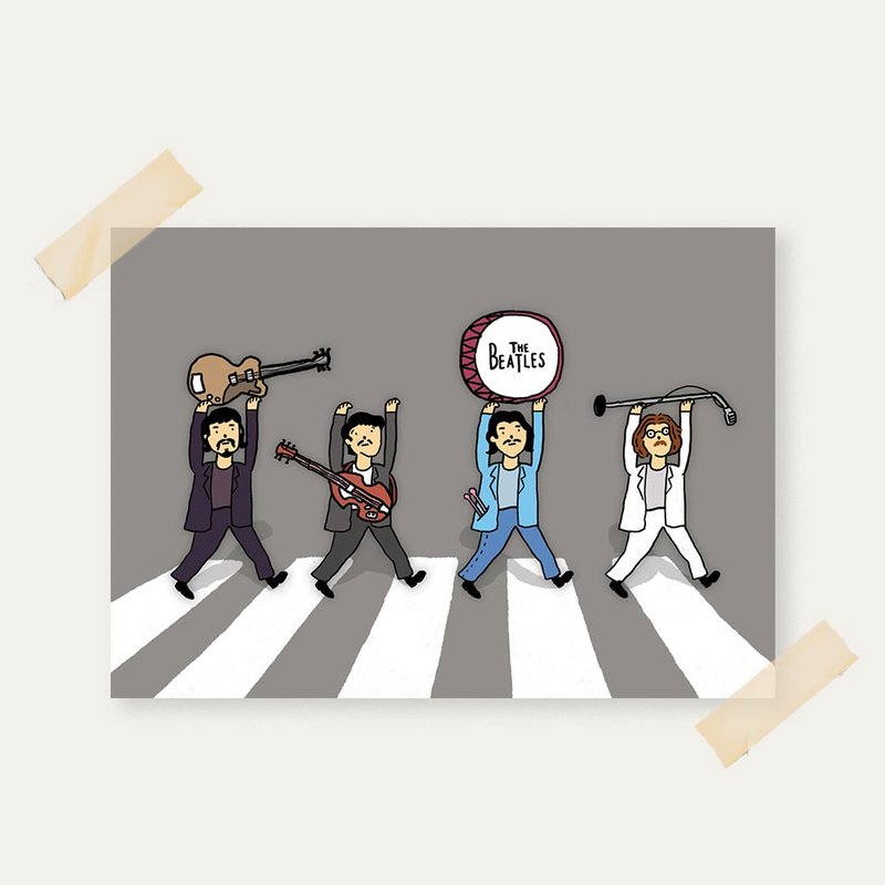 Postcard Help! The Beatles - 卡片/明信片 - 紙 多色
