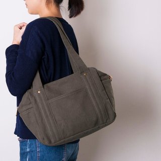 Mushroom MOGU/Canvas Shoulder Bag/Army Green/MOOK