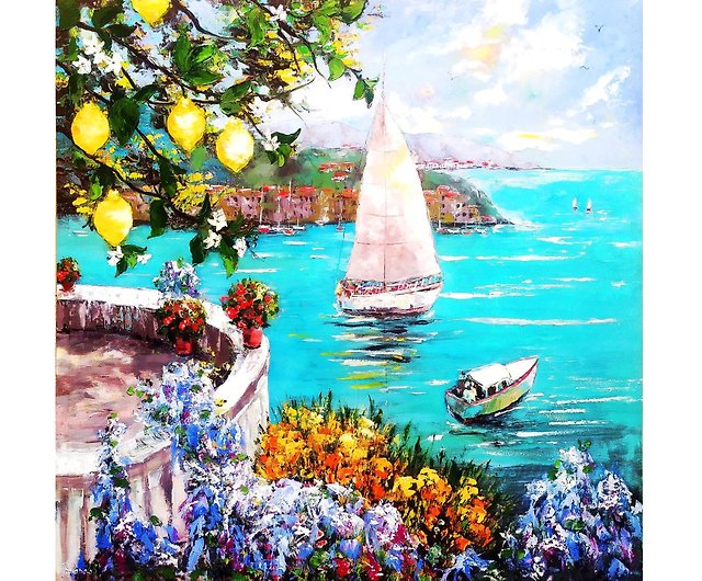 絵画 「Marina(海)」イタリア-