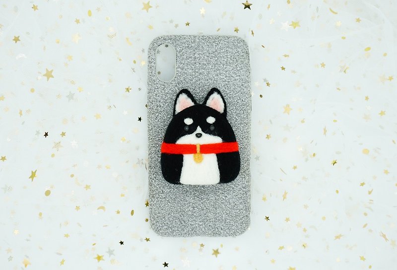 Wool felt celebrity mobile phone shell burst cute Christmas New Year gift birthday gift - Phone Cases - Wool Multicolor