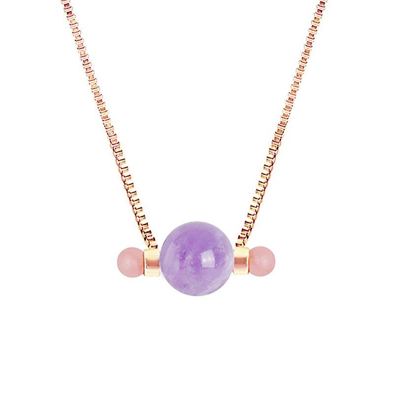 Small universe amethyst necklace magnet AMETYST - สร้อยคอ - เครื่องเพชรพลอย สีม่วง