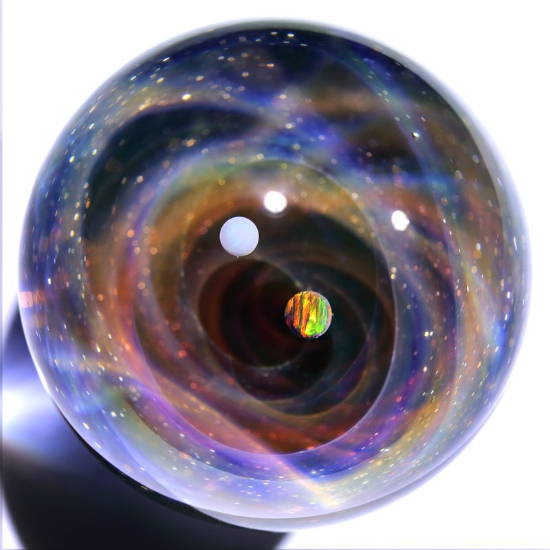 56mm 宇宙玻璃球擺設 no.M162 - 擺飾/家飾品 - 玻璃 紫色